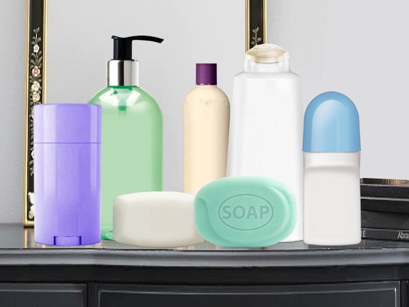 Types Of Soaps, Shampoo and deodorant