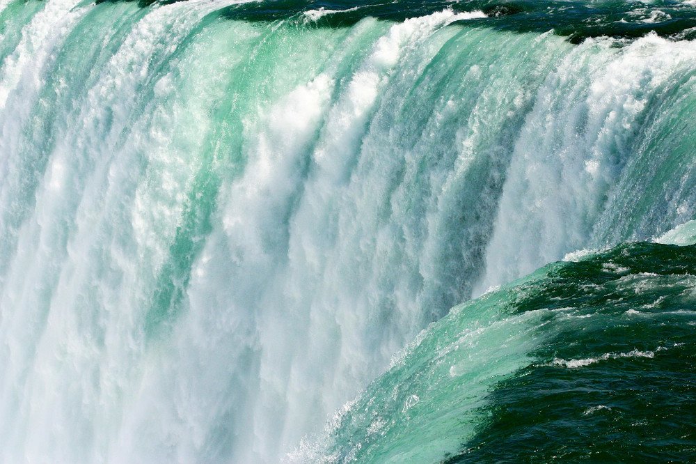 Waterfall whitish water
