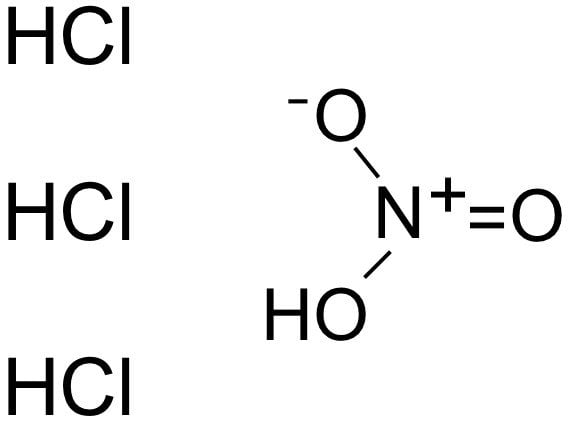 Kings water (nitric acid hydrochlodide) structure