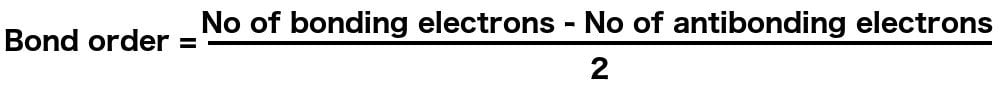 Bond order formula expression