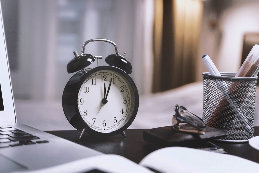 clock on table, clock, watch