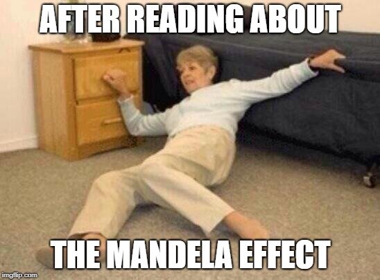 AFTER READING ABOUT; THE MANDELA EFFECT meme
