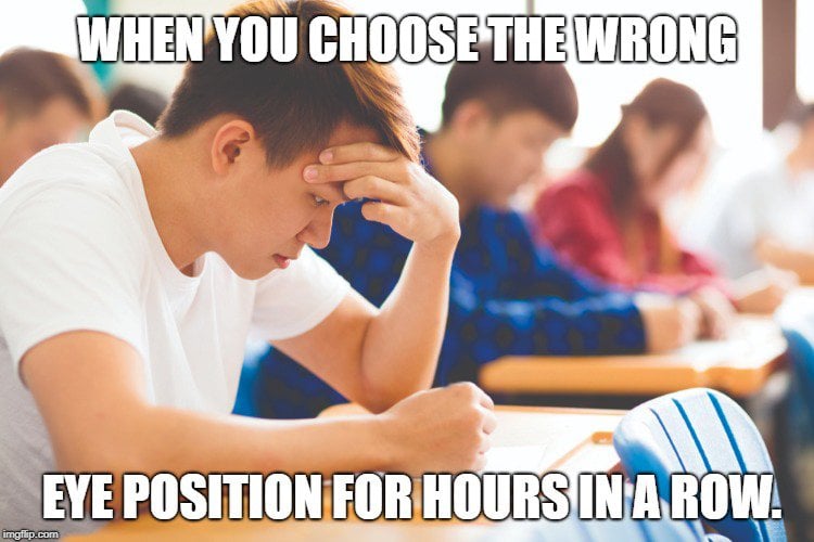 eye position for hours in a row meme