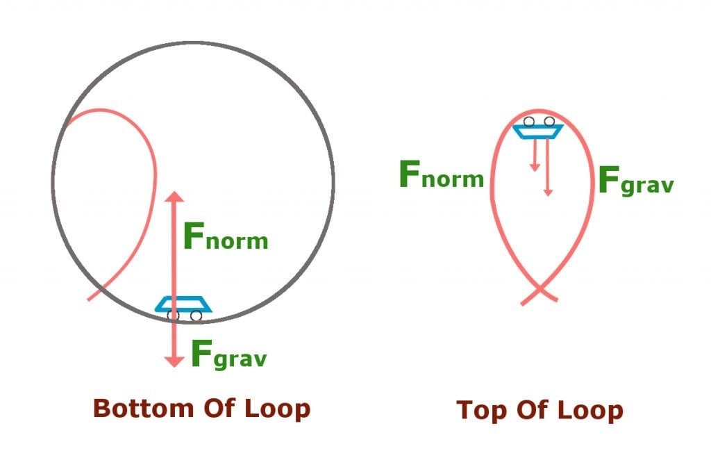 Free body diagram roller coaster