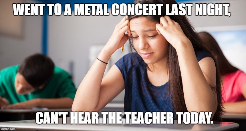 can't hear the teacher today meme
