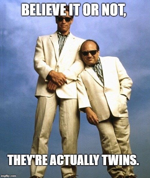 they're actually twins meme
