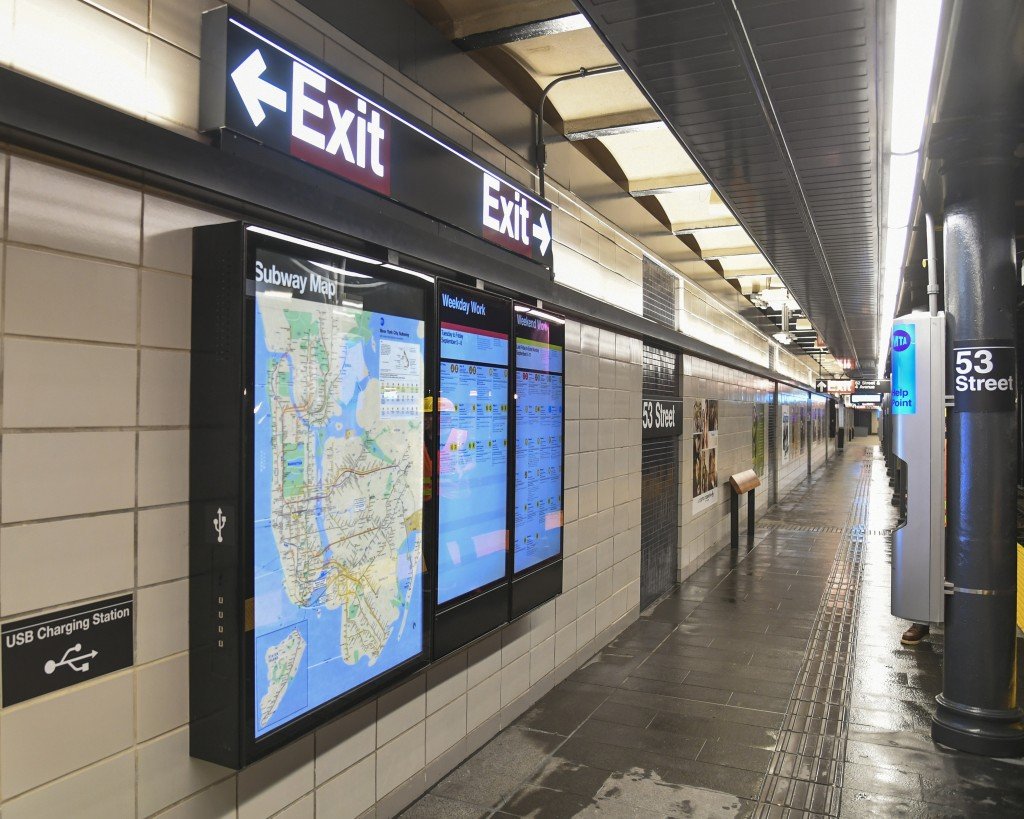 digital board on railway station