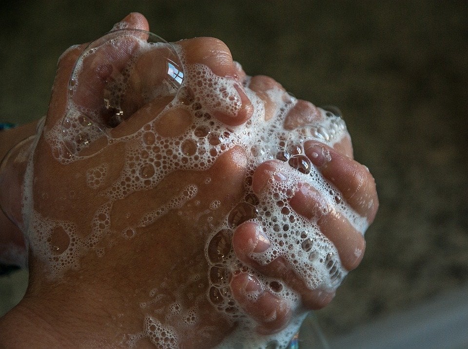 hand wash soap bubble
