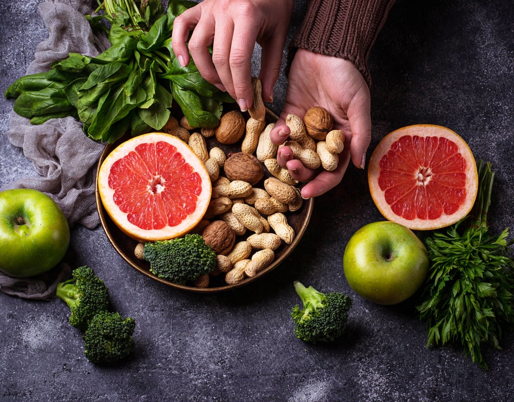 Healthy vegetarian food. Clean eating and raw diet concept. Selective focus - Image( Yulia Furman)s