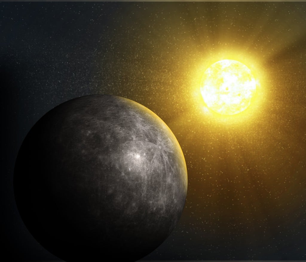 Sun rising over Mercury - Illustration(Mopic)s