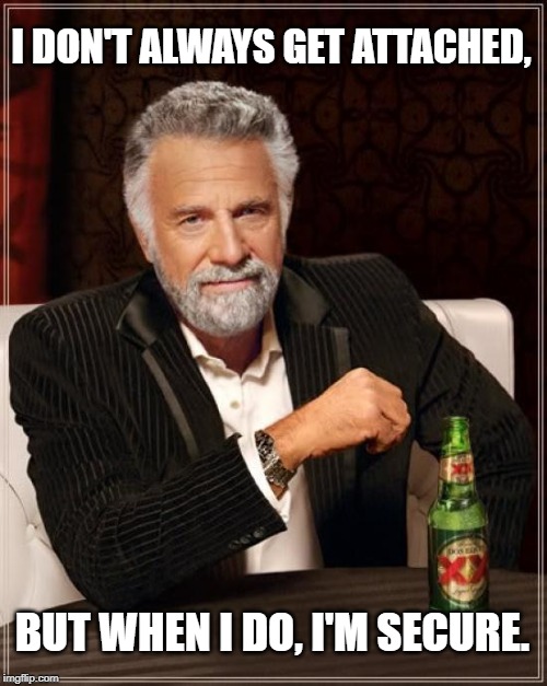 but when I do, I'm Secure meme