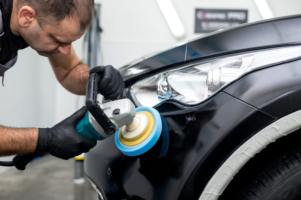 Polished black car polishing machine polished finishing - Image( Evgeniy Losev)s