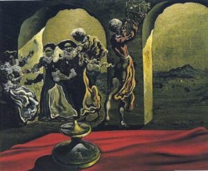 Salvador Dali Slave Market with a Disappearing Bust of Voltaire Pareidolia Painting