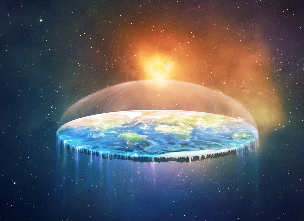 A flattened earth in space. Digital illustration. - Illustration( Amanda Carden)s