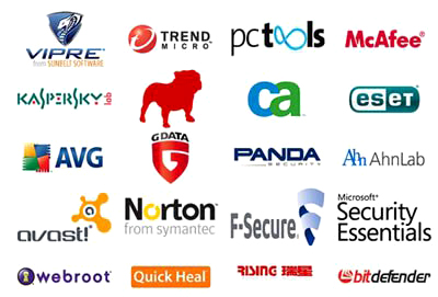 A list of antiviruses, usually written by white-hat hackers