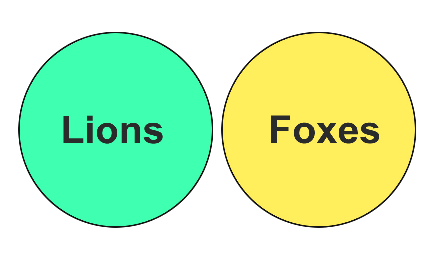 lion and fox