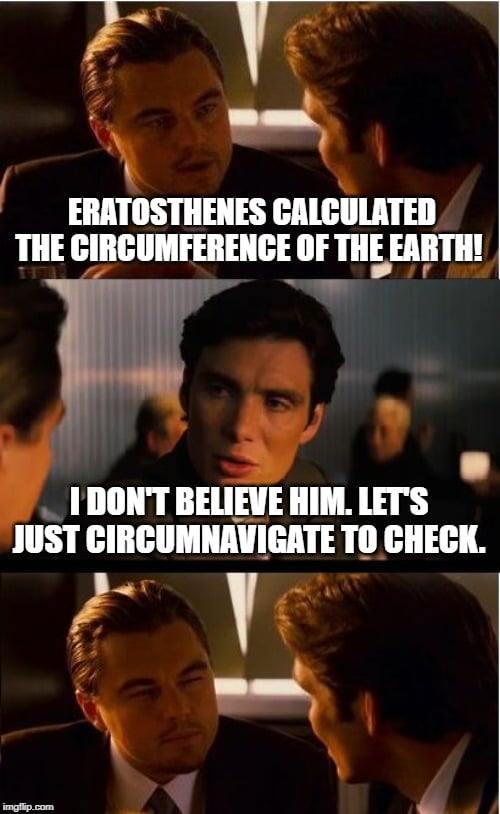 eratosthenes calculated the circumference of the earth