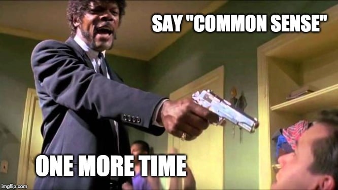 common sense meme: say common sense one more time