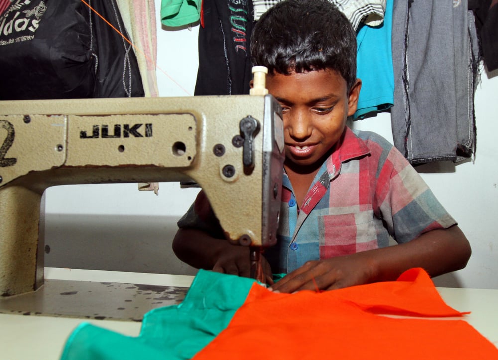 Bangladeshi Childs working in a small garment factory at Keraniganj in Dhaka( Sk Hasan Ali)S