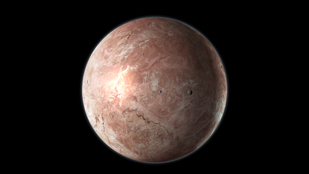 Makemake, dwarf planet isolated on black background(Larich)s