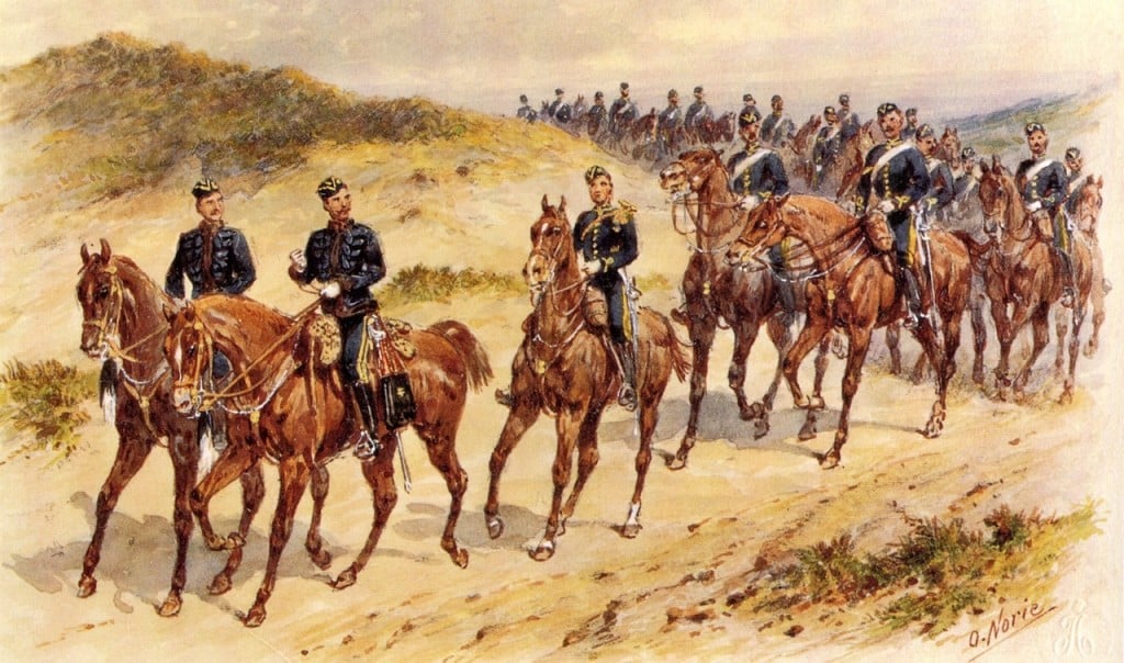 Pintura de cavalaria militar