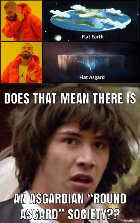 flat earth flat asgard meme
