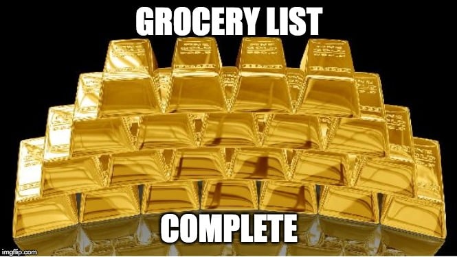 meme da lista de compras