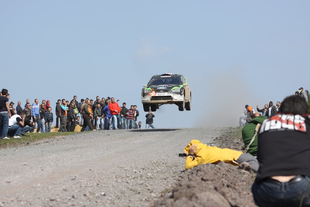 Ken Block drives a Monster World Rally Team Ford Focus RS WRC 08 car during Rally of Turkey 2010 WRC championship(EvrenKalinbacak)s