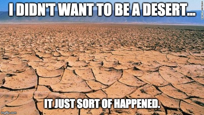 eu não queria ser um deserto .. meme