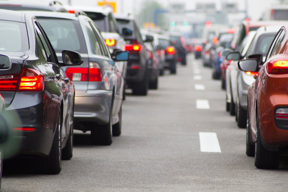 Cars on highway in traffic jam(ddisq)S