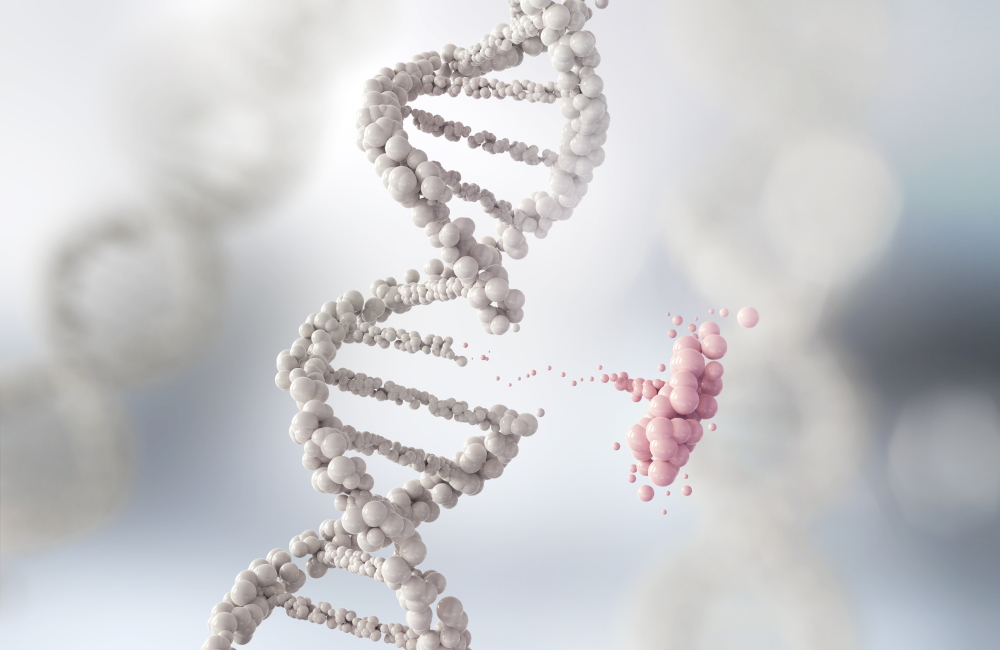 DNA helix break or Replace for concept of Genetic engineering(Anusorn Nakdee)s