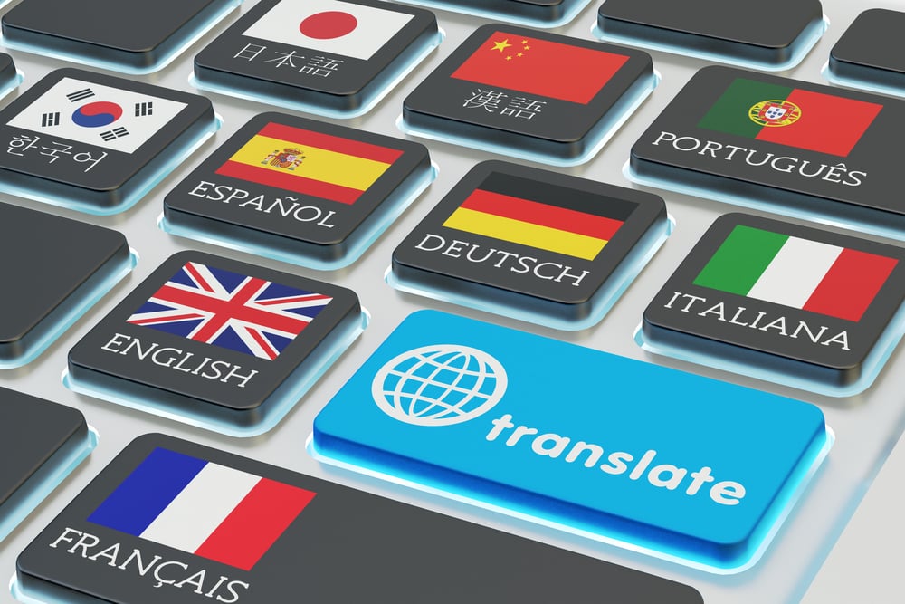 Conceito de tradução de línguas estrangeiras, tradutor online (cybrain) S