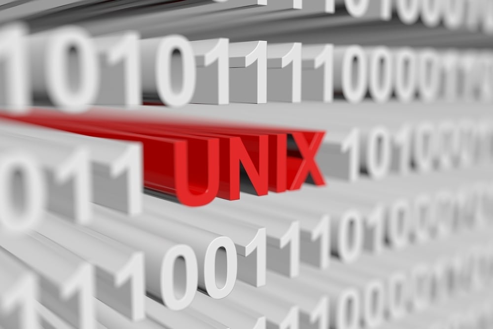 UNIX is represented as a binary code with blurred background(Profit_Image)S