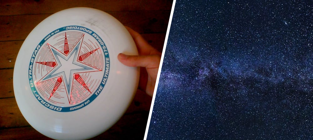 universo e frisbee