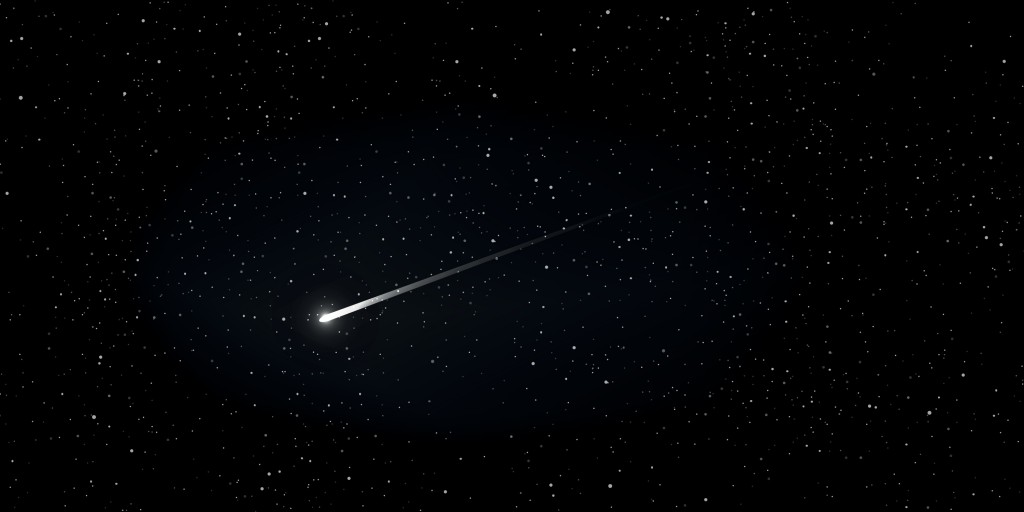 High quality star and comet universe on black background