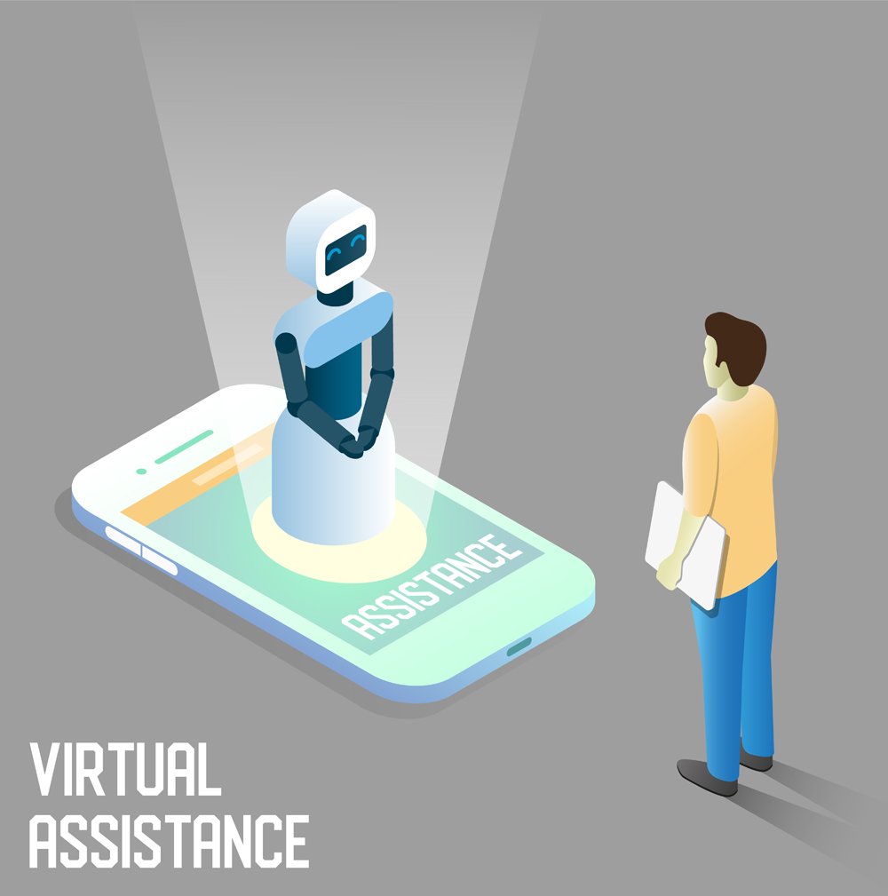 Virtual assistance vector concept illustration(Siberian Art)s