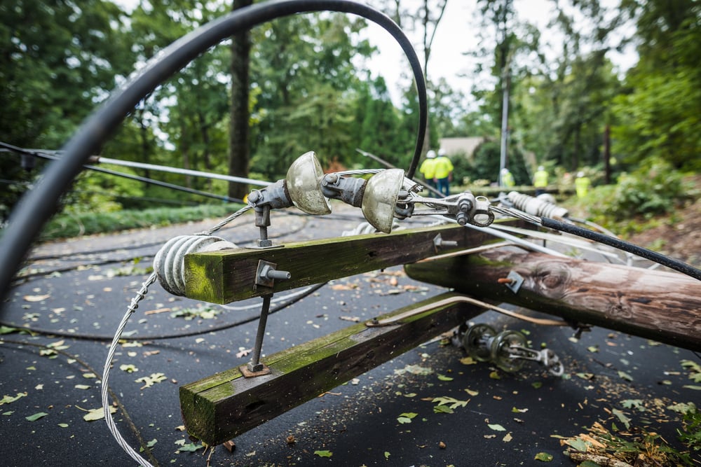 Downed power lines in residential street(Scott Alan Ritchie)s