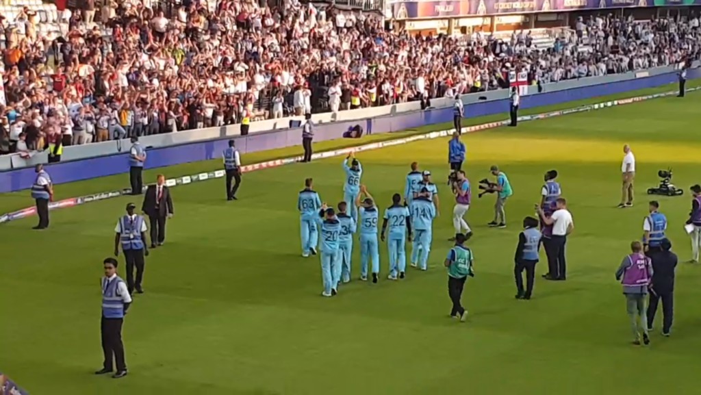 England victory lap