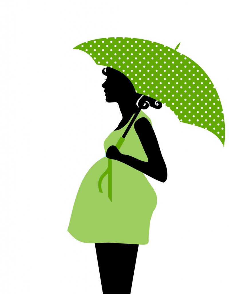 Pregnant woman silhouette clipart