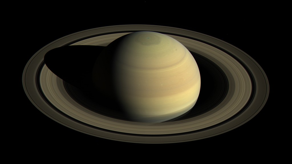 Imagem de Saturno capturada pela Cassini
