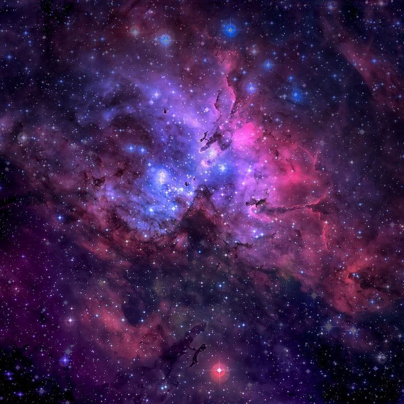 No centro, os chamados Pilares da Criação podem ser vistos. Elementos desta imagem fornecidos pela NASA (imagens da NASA) s