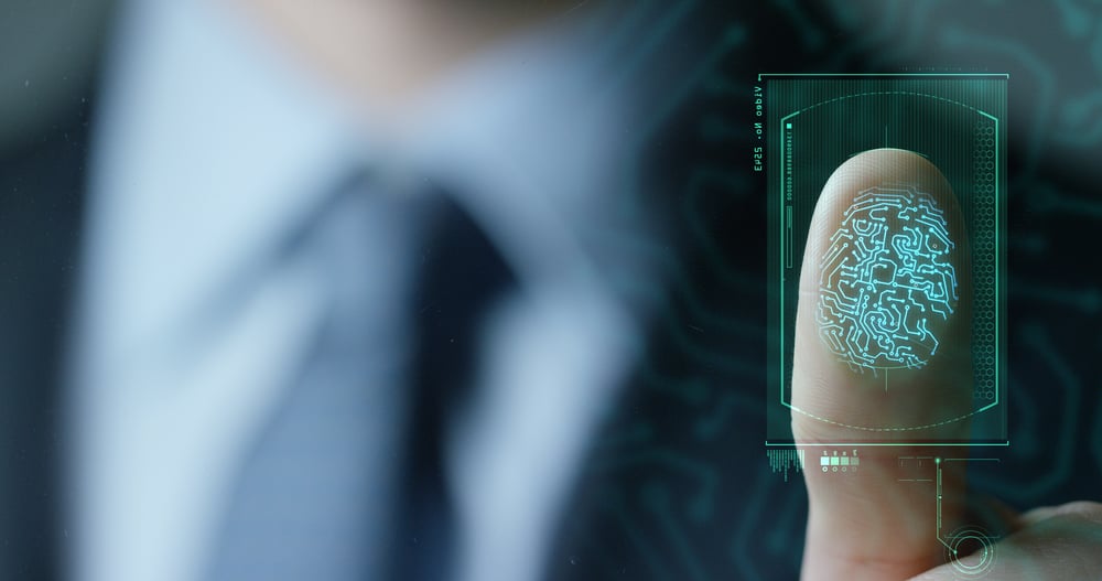 businessman scan fingerprint biometric identity and approval(HQuality)s