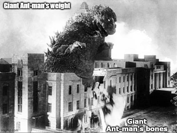 Giant Ant-man's weight meme