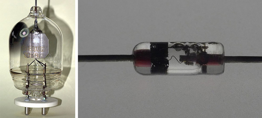 diodo de vácuo e diodo semicondutor