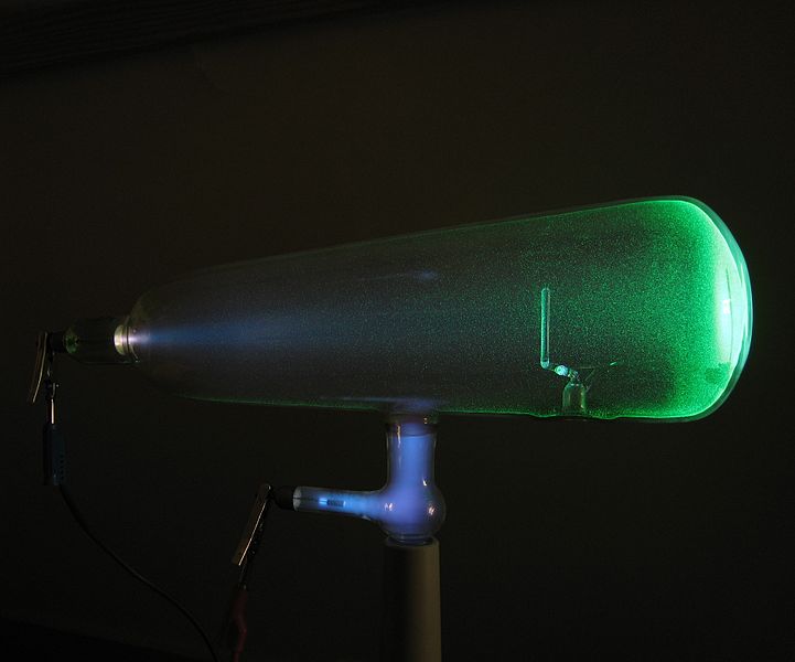 Crookes tube-in use-lateral view