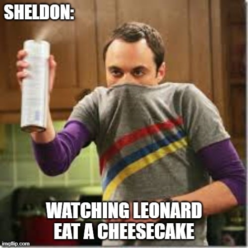 WATCHING LEONARD EAT A CHEESECAKE