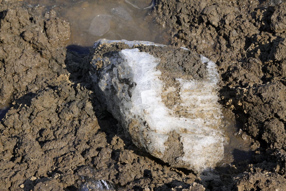 Closeup,Of,Photo,,Melting,Permafrost