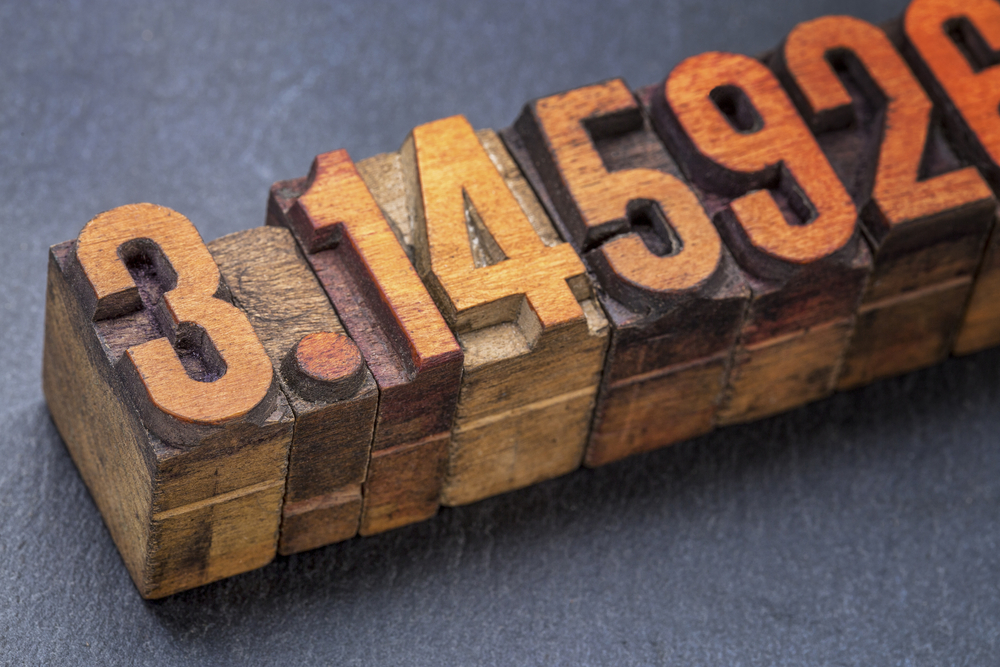 Numerical,Representation,Of,The,Pi,Number,-,Vintage,Letterpress,Wood
