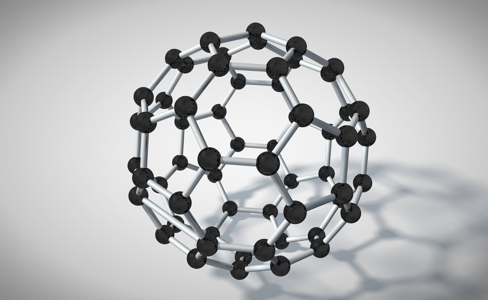 3d,Illustration,Of,Fullerene,Or,Buckminsterfullerene,Molecule.