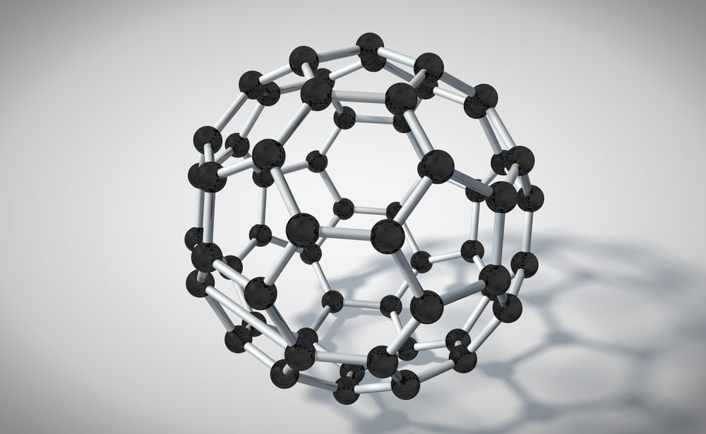 3d,Illustration,Of,Fullerene,Or,Buckminsterfullerene,Molecule.